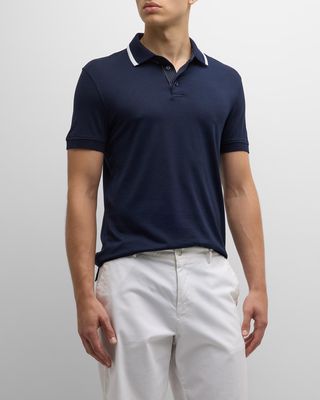 Men's Dominic Tipped-Collar Polo Shirt