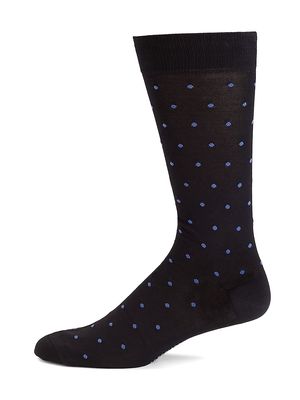 Men's Dot Print Socks - Navy - Navy