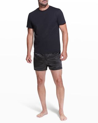 Men's Dotted Silk Boxer Shorts