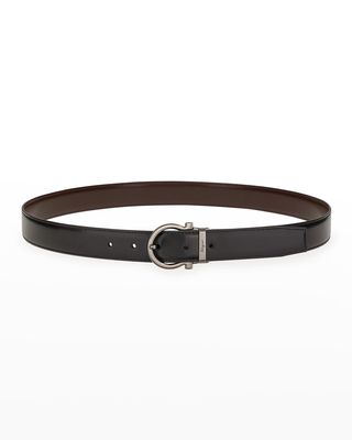 Men's Double Adjustable Gancino Leather Belt