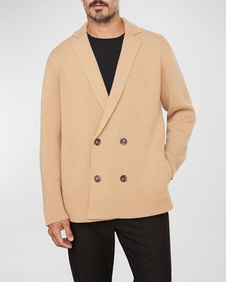 Men's Double-Breasted Wool Blazer
