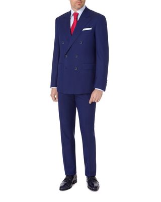 Men's Double-Breasted Wool Two-Piece Suit