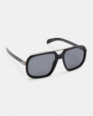 Men's Double-Bridge Square Polarized Sunglasses