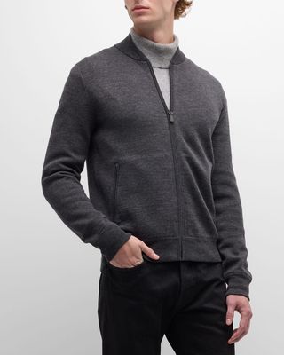 Men's Double-Faced Wool Full Zip Jacket