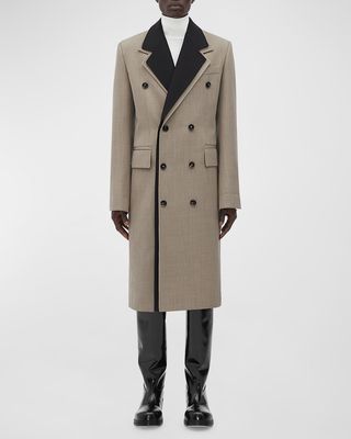Men's Double-Layer Wool Overcoat