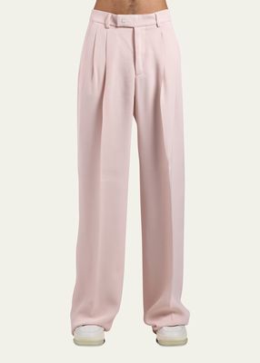 Men's Double-Pleated Relaxed Trousers