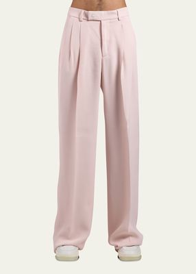 Men's Double-Pleated Relaxed Trousers