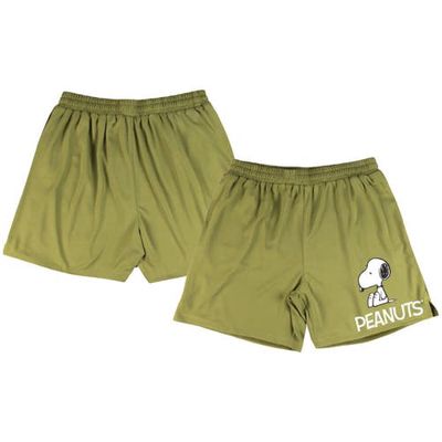 Men's DUMBGOOD Olive Peanuts Snoopy Mesh Shorts