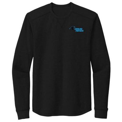 Men's Dunbrooke Black Carolina Panthers Cavalier Long Sleeve T-Shirt