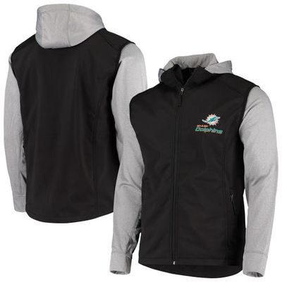 Men's Dunbrooke Black/Gray Miami Dolphins Alpha Full-Zip Jacket