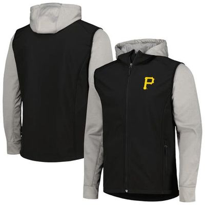Men's Dunbrooke Black/Heather Gray Pittsburgh Pirates Alpha Full-Zip Jacket