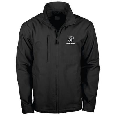 Men's Dunbrooke Black Las Vegas Raiders Journey Workwear Tri-Blend Full-Zip Jacket