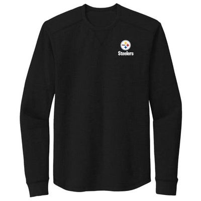 Men's Dunbrooke Black Pittsburgh Steelers Cavalier Long Sleeve T-Shirt