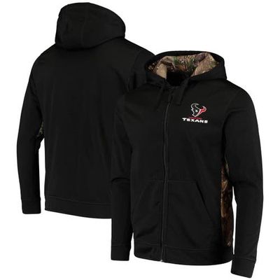 Men's Dunbrooke Black/Realtree Camo Houston Texans Decoy Tech Fleece Full-Zip Hoodie