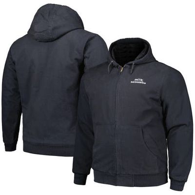 Men's Dunbrooke Charcoal Seattle Seahawks Big & Tall Dakota Canvas Hoodie Full-Zip Jacket
