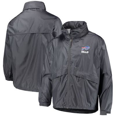 Men's Dunbrooke Graphite Buffalo Bills Circle Sportsman Waterproof Packable Lightweight Full-Zip Jacket