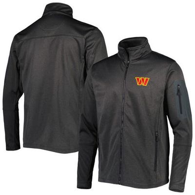 Men's Dunbrooke Heather Black Washington Commanders Freestyle Coated Tech Fleece Full-Zip Jacket
