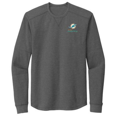 Men's Dunbrooke Heather Gray Miami Dolphins Cavalier Long Sleeve T-Shirt