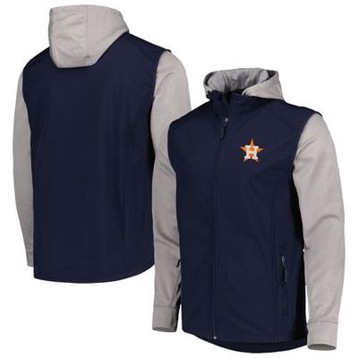 Men's Dunbrooke Navy/Heather Gray Houston Astros Alpha Full-Zip Jacket