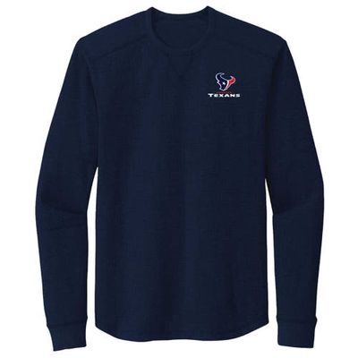 Men's Dunbrooke Navy Houston Texans Cavalier Long Sleeve T-Shirt