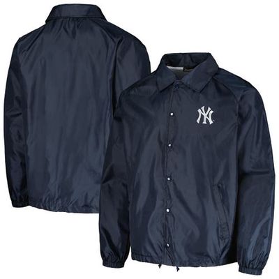 Men's Dunbrooke Navy New York Yankees Coach's Raglan Full-Snap Windbreaker Jacket