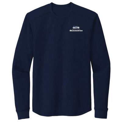 Men's Dunbrooke Navy Seattle Seahawks Cavalier Long Sleeve T-Shirt