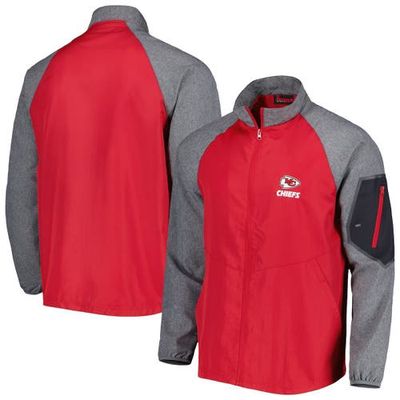 Men's Dunbrooke Red Kansas City Chiefs Hurricane Raglan Full-Zip Windbreaker Jacket