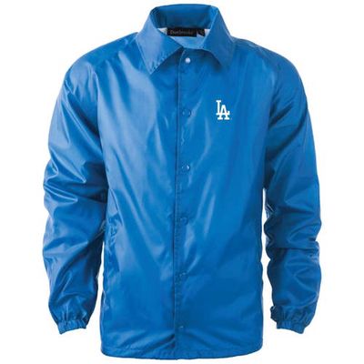 Men's Dunbrooke Royal Los Angeles Dodgers Coach's Raglan Full-Snap Windbreaker Jacket