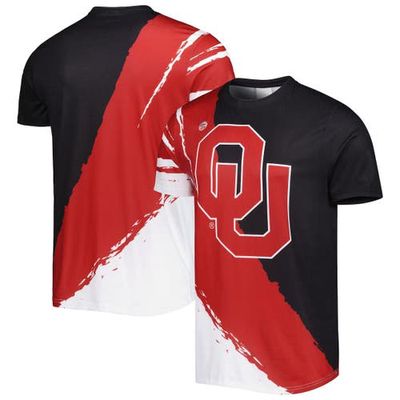 Men's Dyme Lyfe Crimson/Black Oklahoma Sooners Wave T-Shirt
