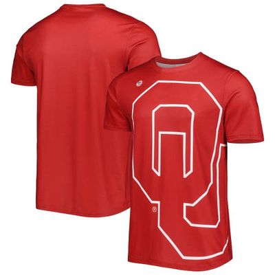Men's Dyme Lyfe Crimson Oklahoma Sooners Big Logo T-Shirt