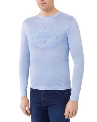 Men's Eagle Embroidered Long-Sleeve T-Shirt