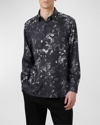 Men's EcoVero Shaped Floral Sport Shirt