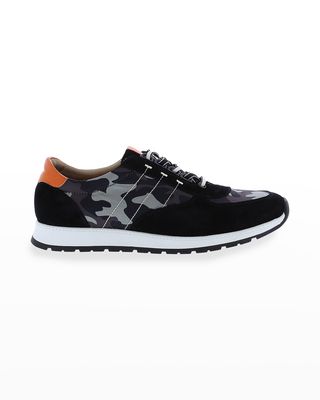 Men's Edge Camo-Print Trainer Sneakers