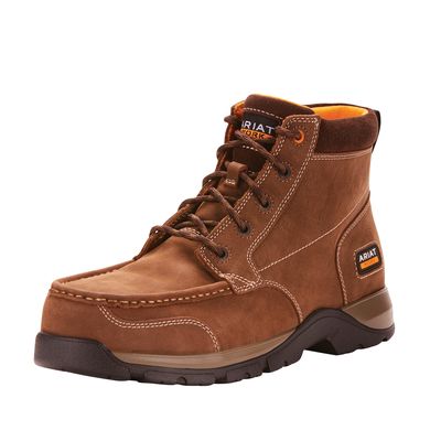 Men's Edge LTE Chukka Composite Toe Work Boots in Dark Brown