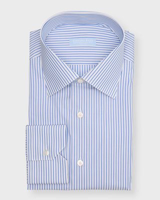 Men's Egyptian Cotton Multi-Stripe Dress Shirt