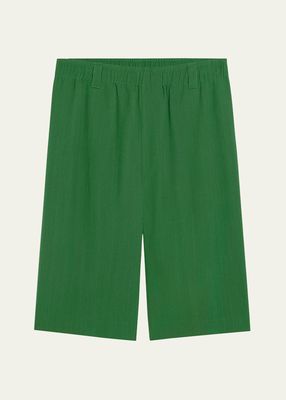 Men's Elastic-Waist Bermuda Shorts