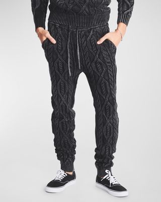 Men's Elijah Cable-Knit Joggers