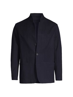 Men's Ellen 2.0 Wool-Cashmere Blazer - Navy Blue - Size Small