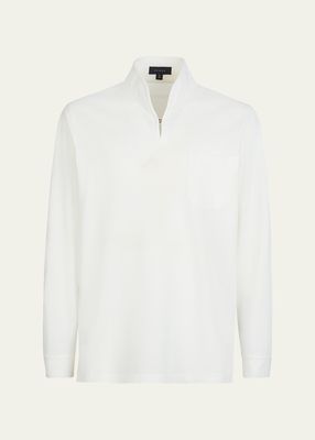 Men's Ellen Cotton Long-Sleeve Polo Shirt