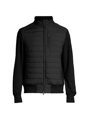 Men's Elliot Quilted Bomber Jacket - Black - Size Small - Black - Size Small