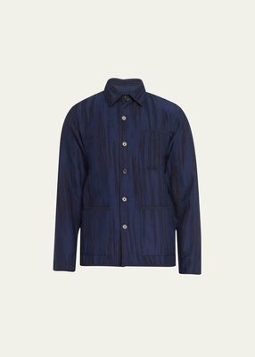 Men's Embroidered 3-Pocket Button-Down Shirt