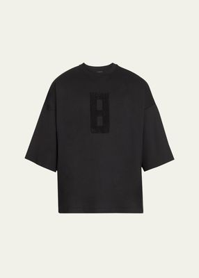 Men's Embroidered 8 Boxy T-Shirt