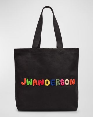 Men's Embroidered Canvas Tote Bag