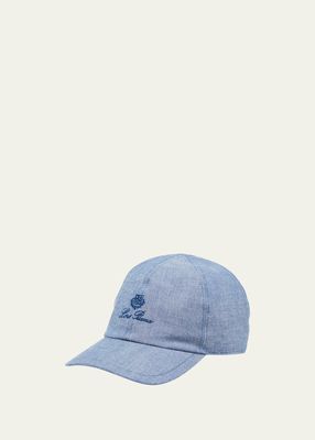 Men's Embroidered Chambray Baseball Hat