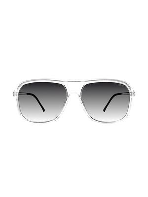 Men's Eos Midtown 60MM Aviator Sunglasses - Grey - Grey