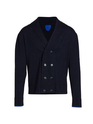 Men's Episode 1 Maceo Db Cardigan - Navy - Size Small - Navy - Size Small