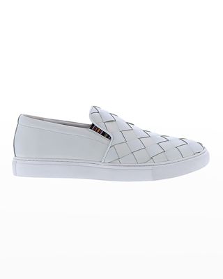 Men's Erosion Woven Leather Low-Top Sneakers