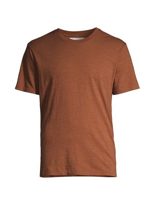 Men's Essential Slub-Knit Cotton Tee - Tobacco - Size Small