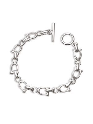 Men's Essentials Silver Interlocking Horseshoe Bracelet - Silver - Silver