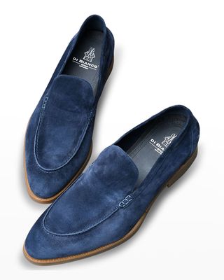 Men's Etna Almond-Toe Suede Loafers